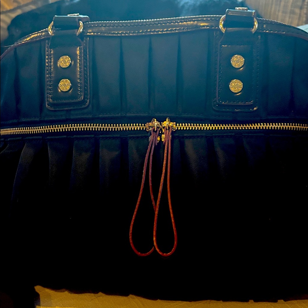 MZ Wallace Black Pleated Shoulder Bag